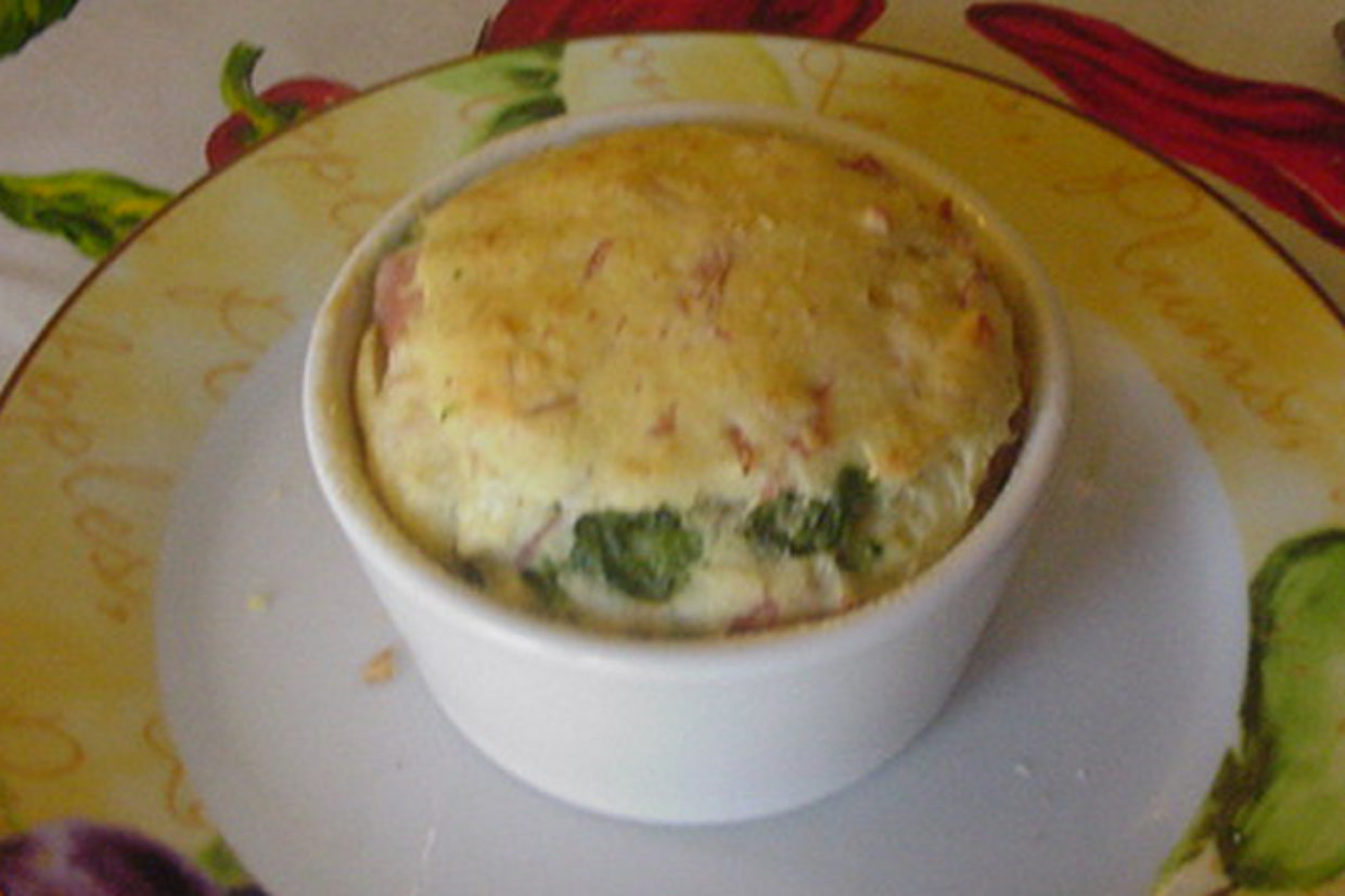 Soufflé Prosciutto e Spinaci